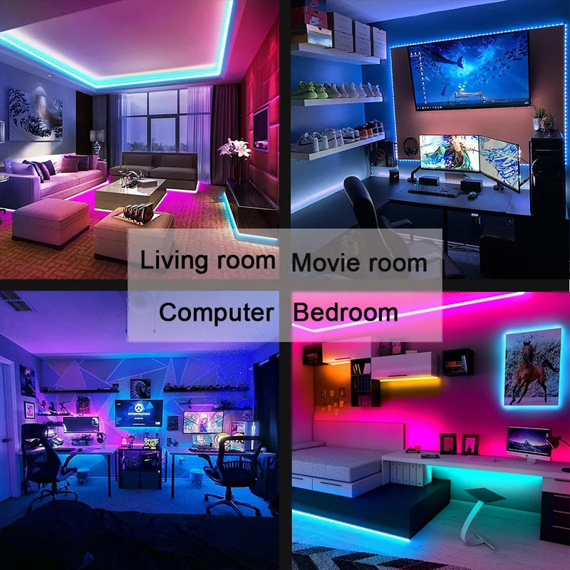 Fita Bluetooth USB LED Strip Light 5050 SMD 5V USB RGB Luzes Flexível LED Lâmpada Fita Fita RGB Autoadesivo