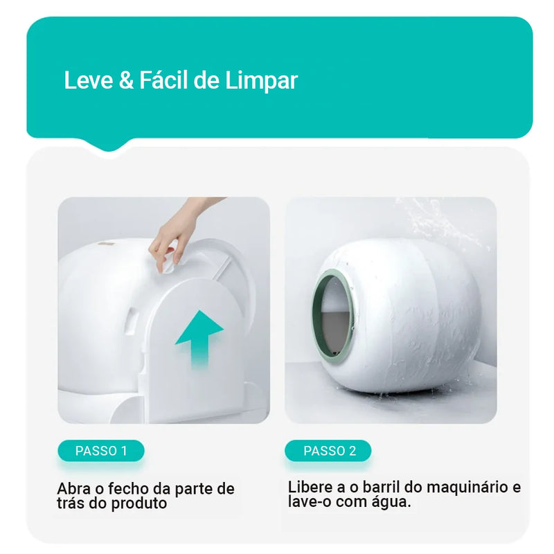 Newpet Caixa de areia para gatos automática e inteligente, autolimpante, 65L, controle por aplicativo, bandeja de areia para gatos, desodorizador iônico
