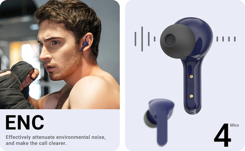 ACEFAST T6 TWS Fone de ouvido sem fio Bluetooth 5.0