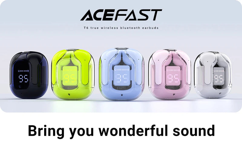 ACEFAST T6 TWS Fone de ouvido sem fio Bluetooth 5.0