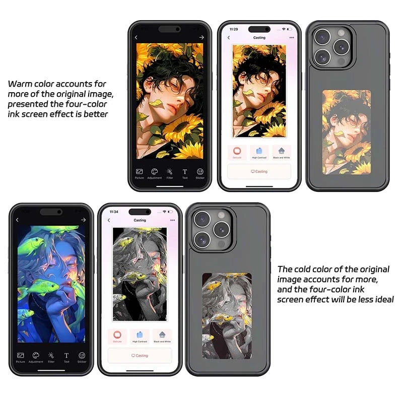 Capa de telefone com função NFC de nova tecnologia para iPhone 16 Pro Max